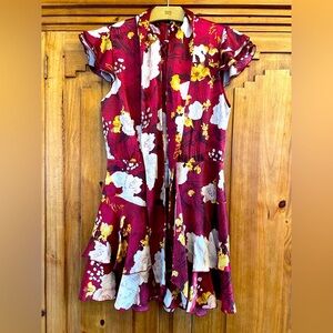 NWT Alice + Olivia button collar ruffled mini